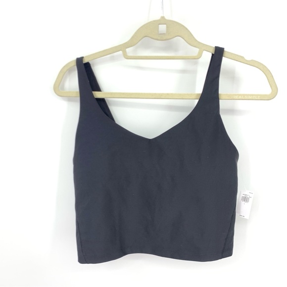 Old Navy Active Women Size Large Sports Bra Longline Tank Black Powersoft Go Dry - Picture 1 of 6